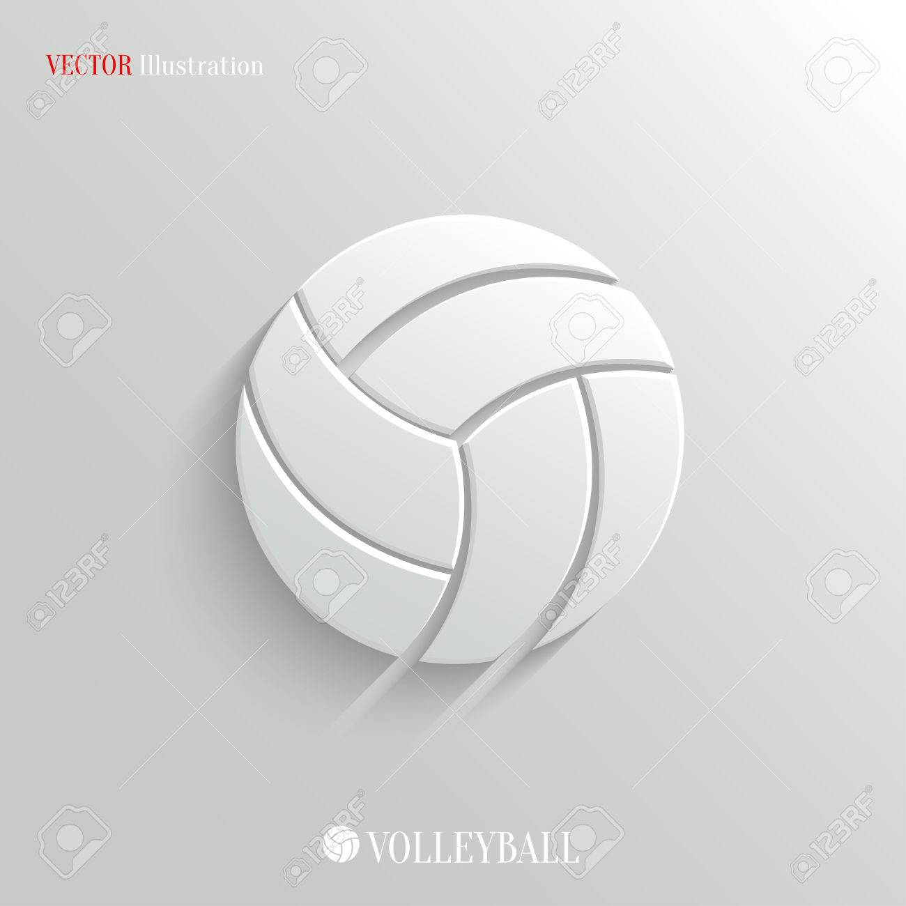 バレーボールのアイコン ベクトル Web イラスト 簡単な任意の背景に貼り付ける のイラスト素材 ベクタ Image