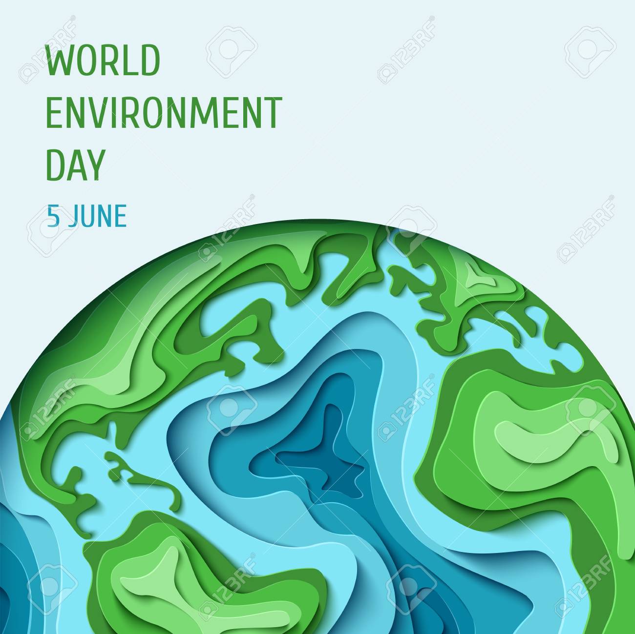 Download World Environment Day Concept 3d Paper Cut Eco Friendly Design Stock Photo Picture And Royalty Free Image Image 78795952