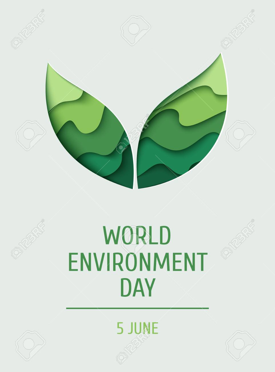 world environment day concept banner 3d paper cut eco friendly