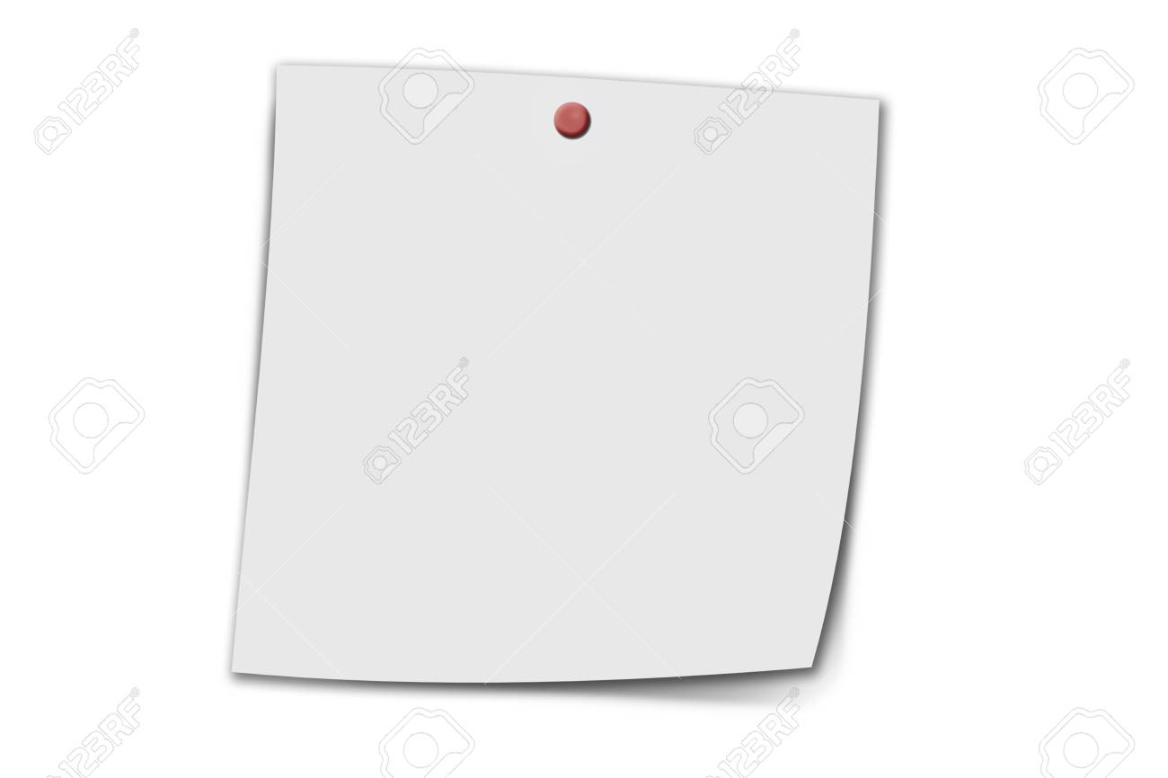 blank memo sheet isolated on white background blank memo