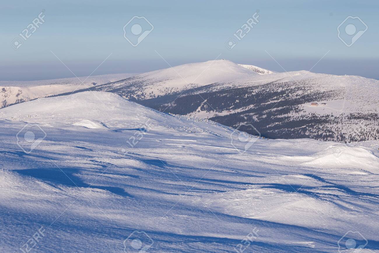 Landscape of the Giant mountains (Krkonose) in winter - 131595836 Landscape of the Giant mountains (Krkonose) in winter - 131595836