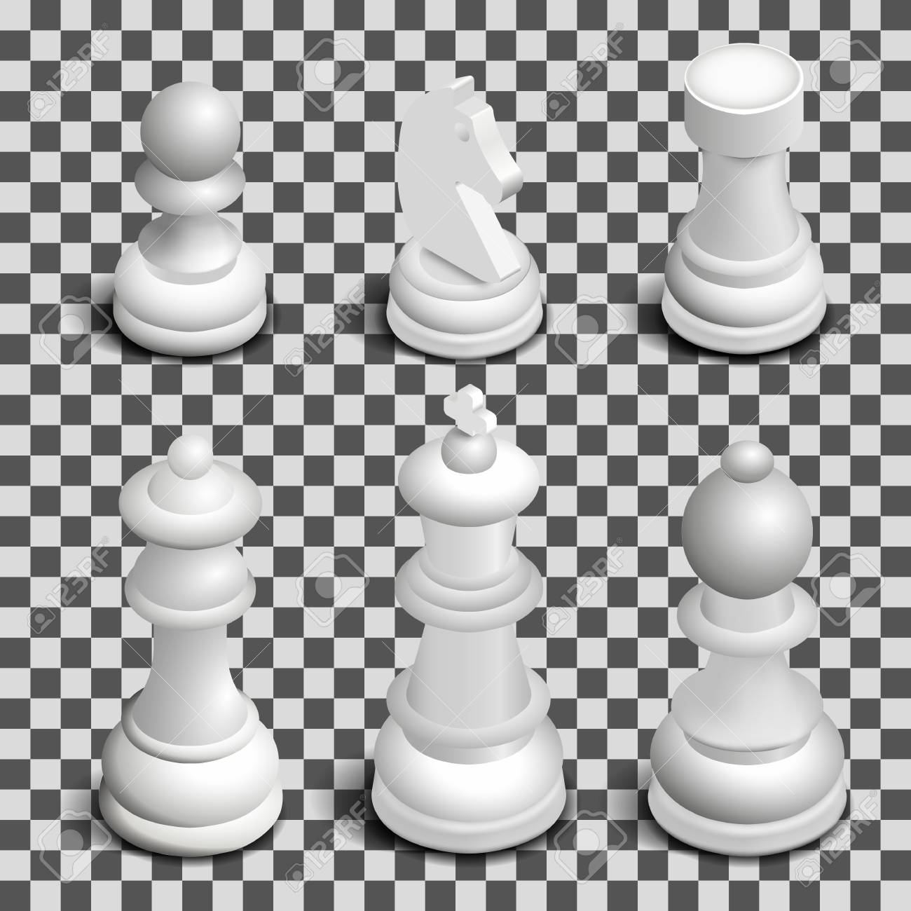 Chess Piece 2d and 3d Icon Set 696214 Vector Art at Vecteezy