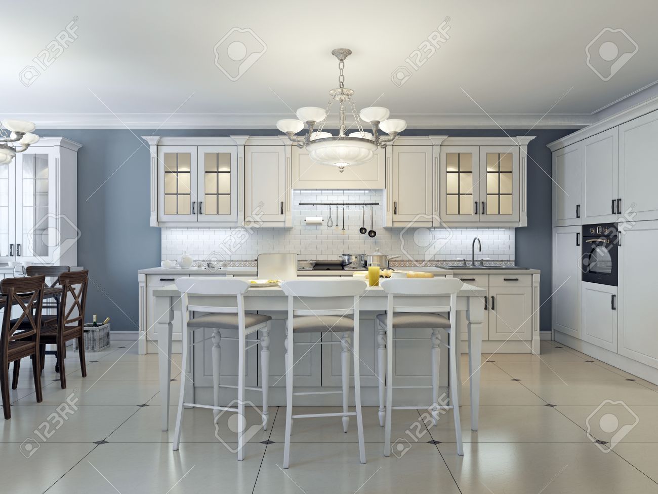 Kitchen Design White Cabinets Stainless Appliances bright art deco kitchen design. glass-front cabinets, stainless Kitchen Design White Cabinets Stainless Appliances bright art deco kitchen design. glass-front cabinets, stainless