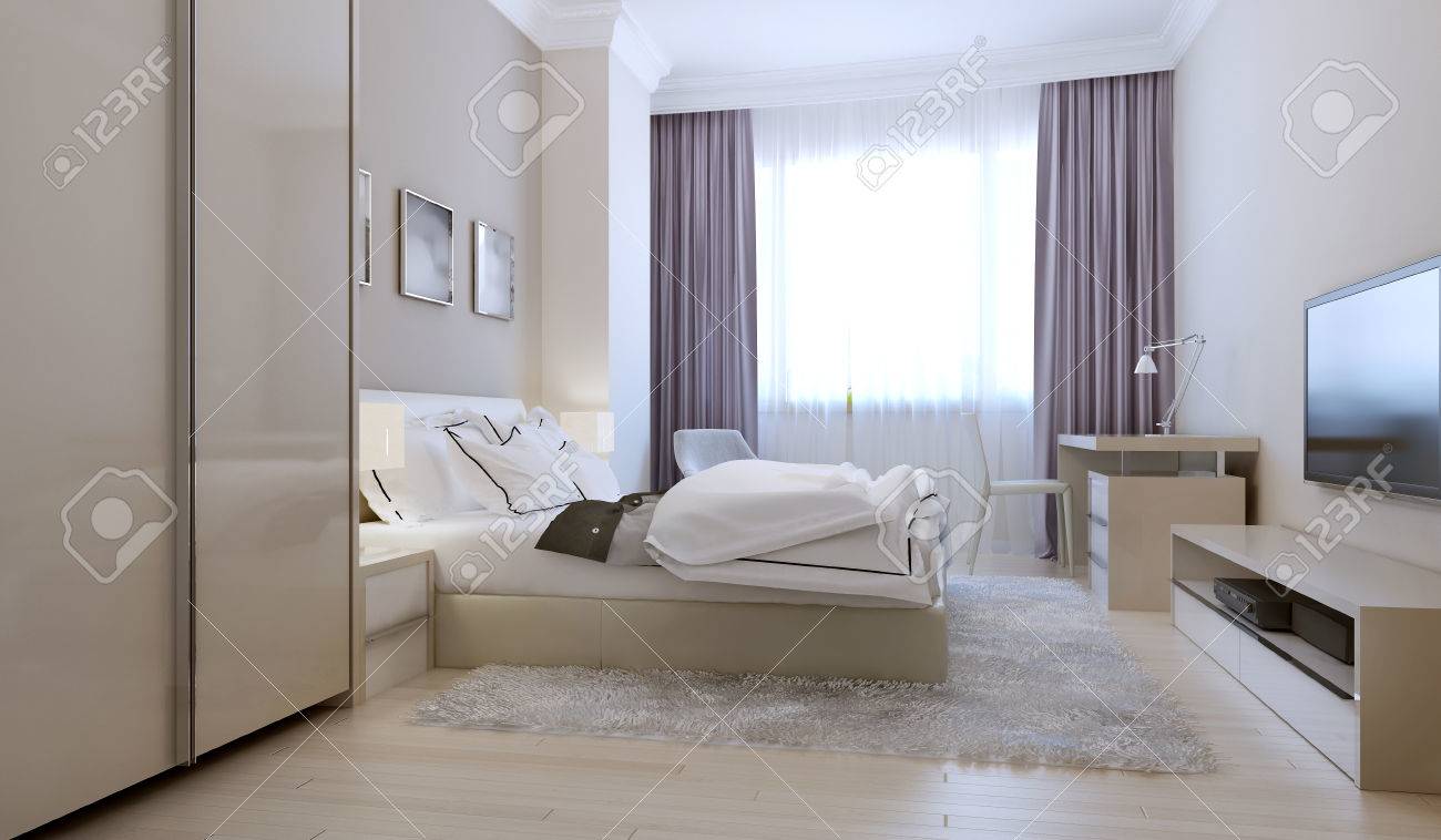 Schlafzimmer Im Skandinavischen Stil 3d Render Lizenzfreie Fotos Bilder Und Stock Fotografie Image 47276973
