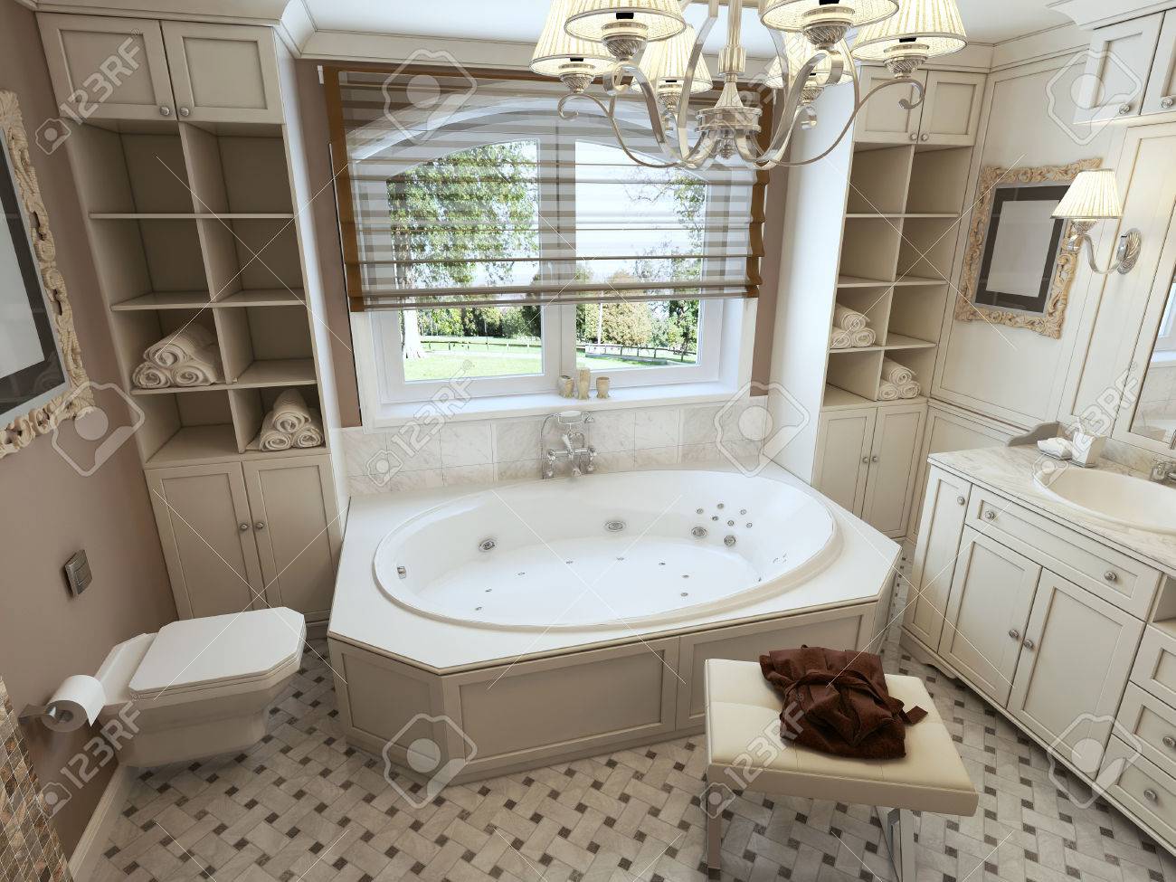 Moderno Cuarto De Baño De Lujo. 3d Fotos, Retratos, Imágenes Y ... Moderno Cuarto De Baño De Lujo. 3d Fotos, Retratos, Imágenes Y ...
