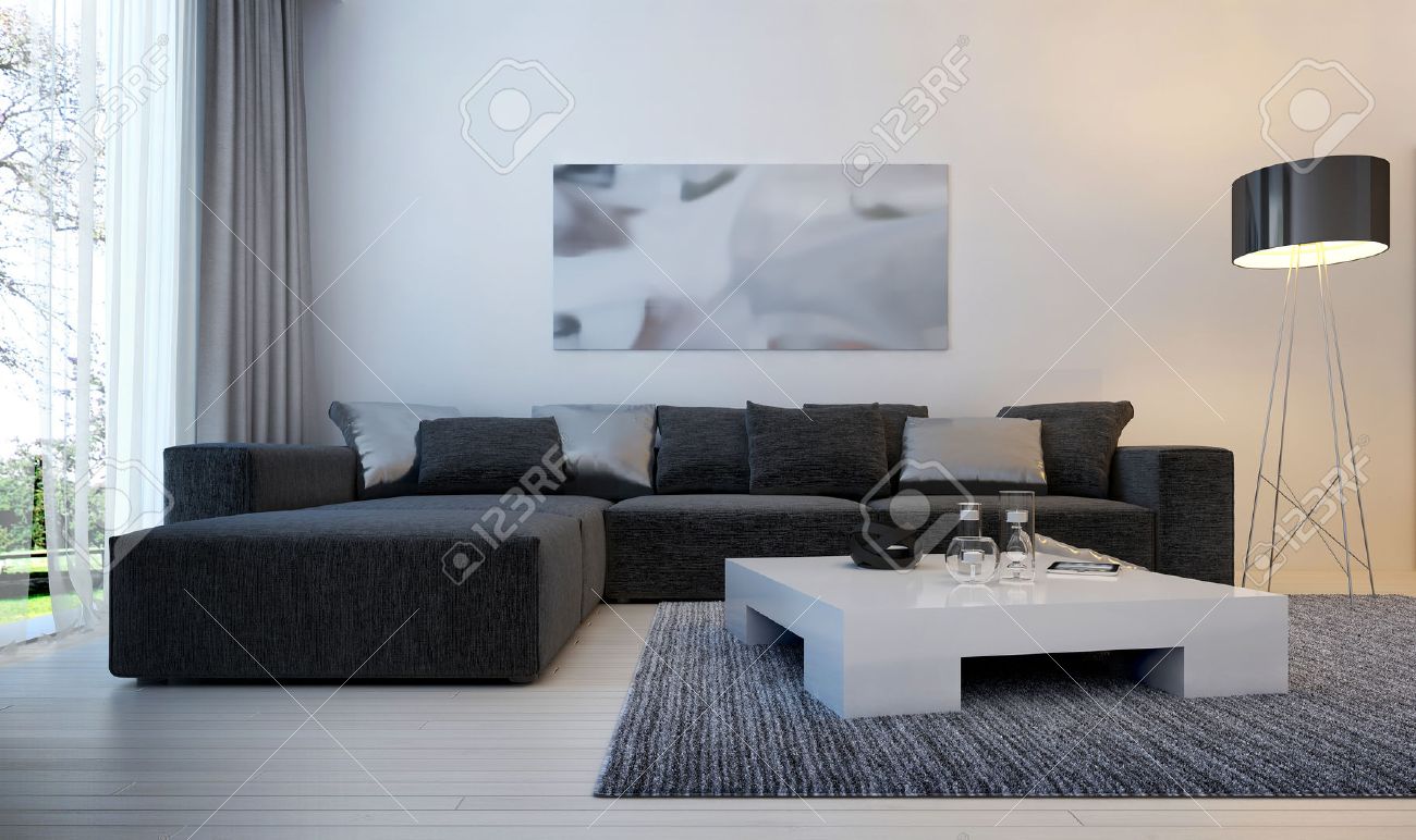 Modern belső nappali, 3d s képek royalty free stock fotók, képek ... Modern nappalik képekben