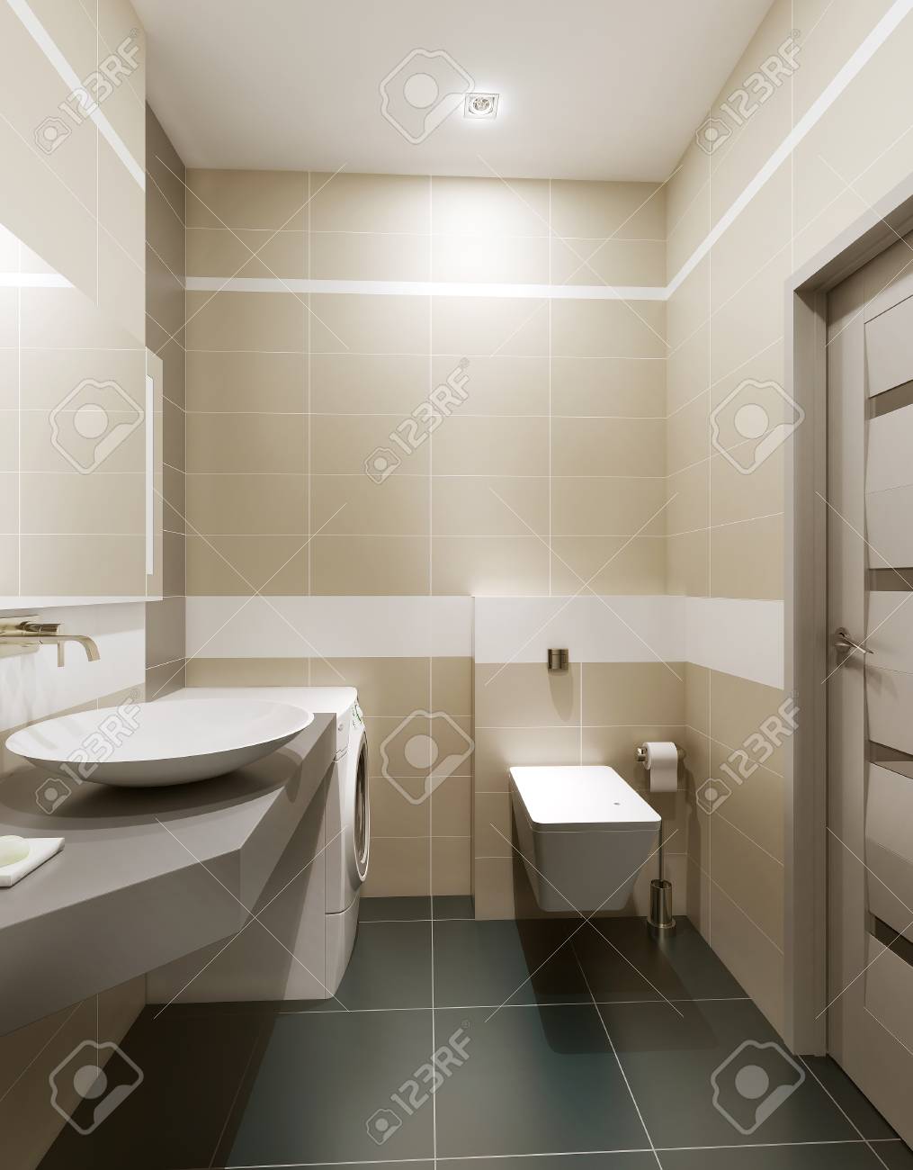Cuarto De Baño De Estilo Moderno. Imágenes 3d Fotos, Retratos ... Cuarto De Baño De Estilo Moderno. Imágenes 3d Fotos, Retratos ...
