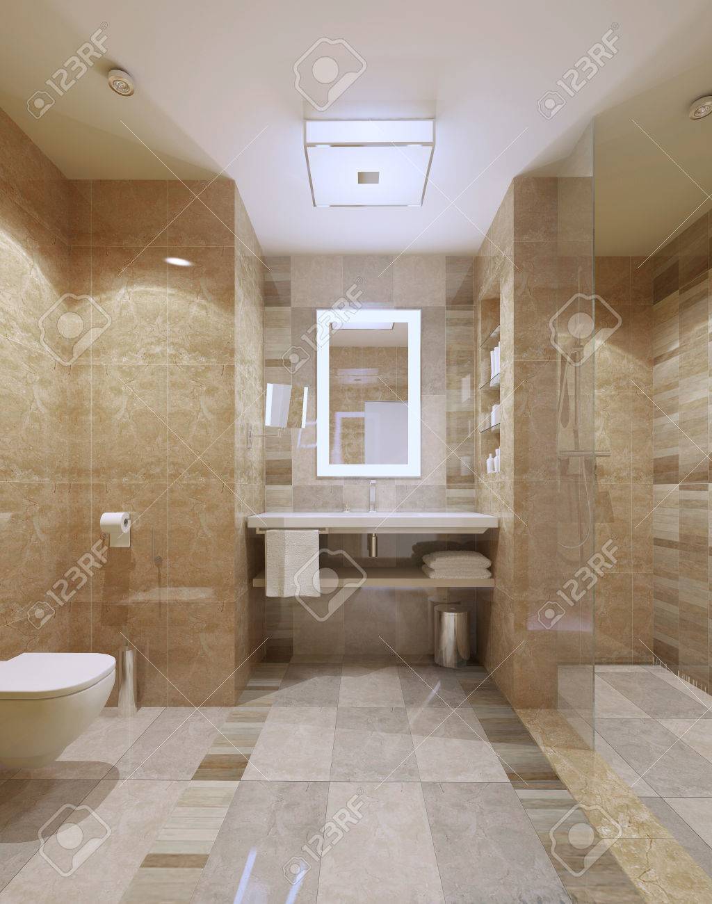 modern bathroom interior with