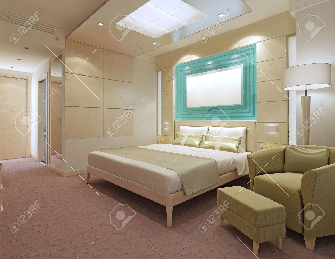 contemporary hotel apartments peach color in interior ikea stock
