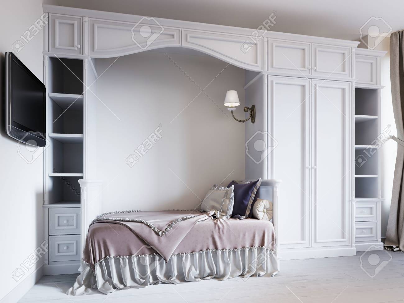 childrens bed with wardrobe