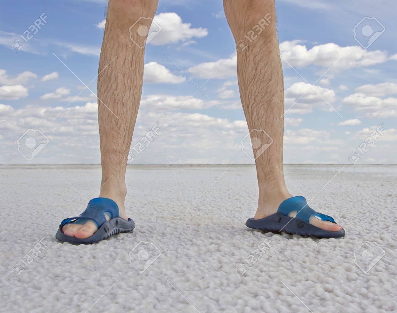 men wearing flip flops