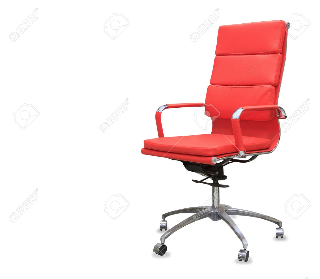 Bureau Cuir En Chaise RougeIsolé Moderne De sdBhrCtQx