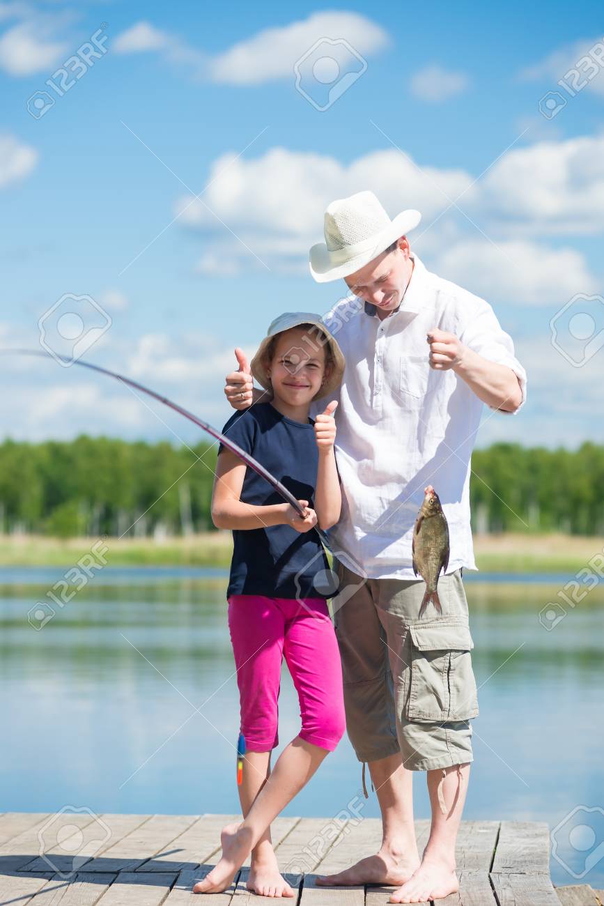 Fishing Tackle At The River Stock Photo pic