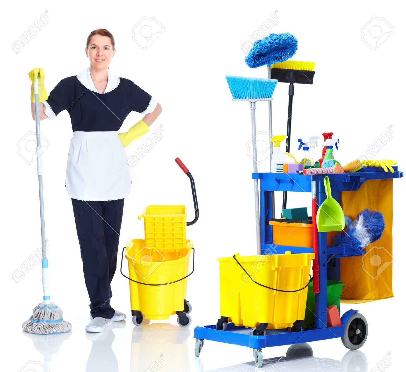 cleaner maid woman washing floor stock photo picture and royalty