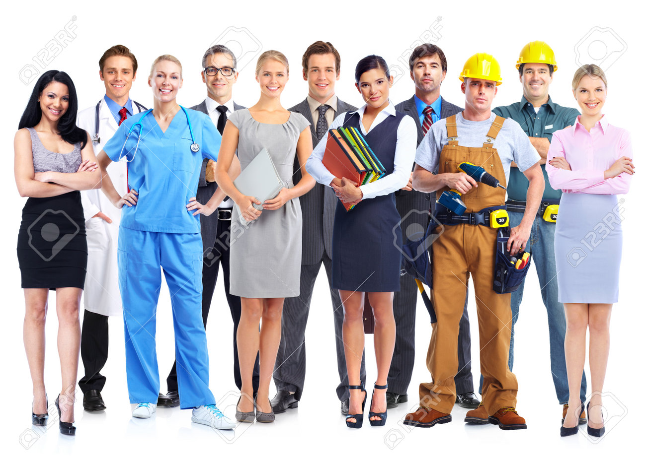 Group Of Professional Workers Stock Photo, Picture and Royalty Free Image.  Image 23087806.