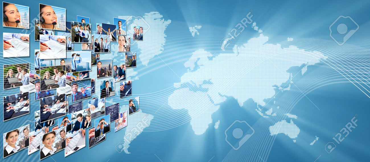 Le Reseautage D Affaires Mondialisation Et La Technologie College Fond Banque D Images Et Photos Libres De Droits Image