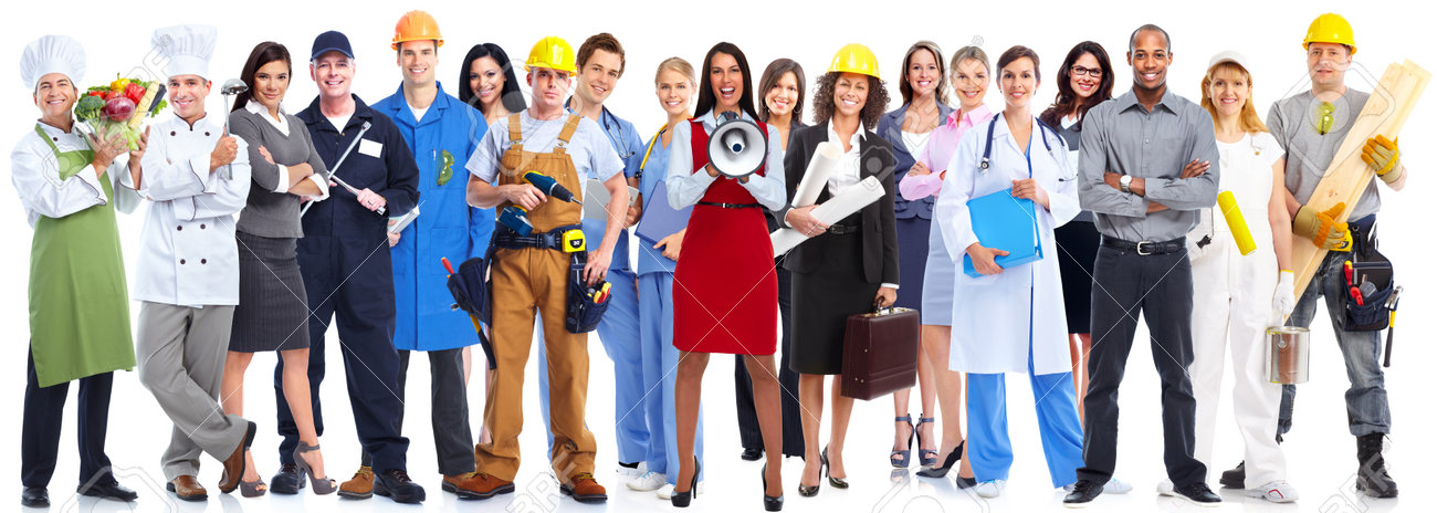 Group of workers people isolated over white background. - 53530158 Group of workers people isolated over white background. - 53530158
