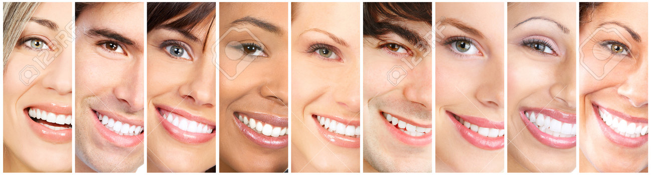 Happy people laughing faces collage. Close-up smile portrait. - 62268816 Happy people laughing faces collage. Close-up smile portrait. - 62268816