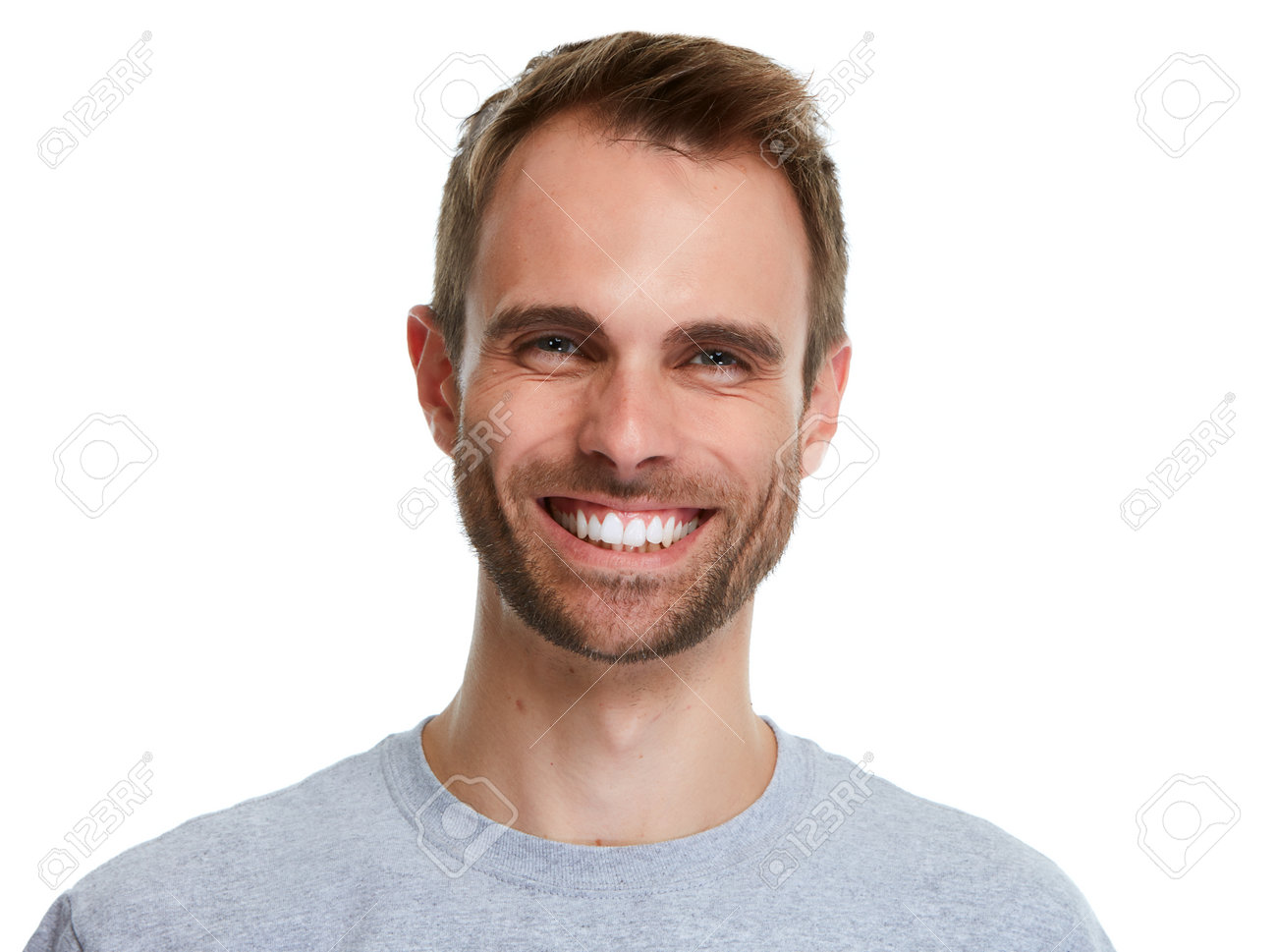 Smiling handsome man smile isolated over white background. - 66196689 Smiling handsome man smile isolated over white background. - 66196689