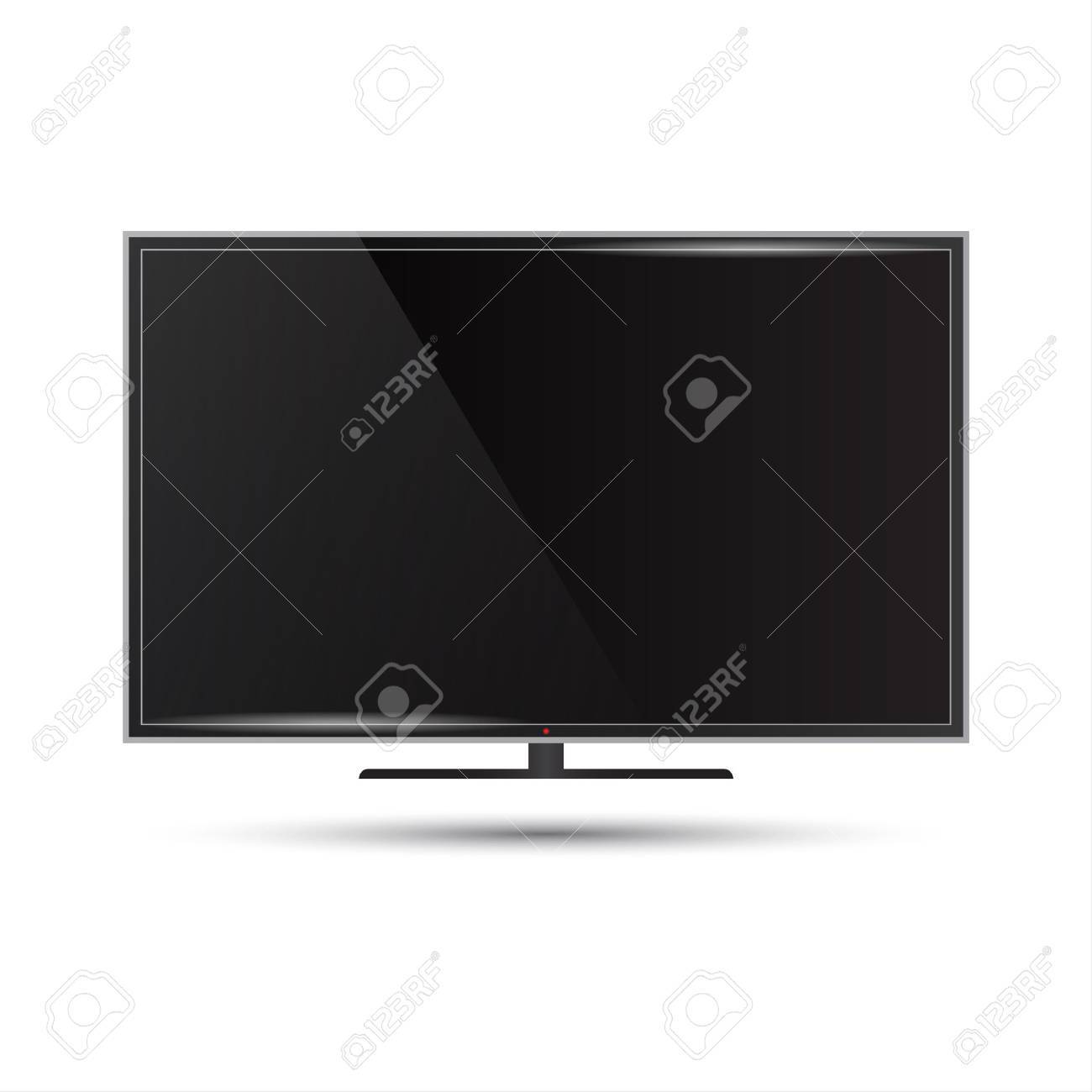 Illustration of a modern flat screen television - 54785339 Illustration of a modern flat screen television - 54785339