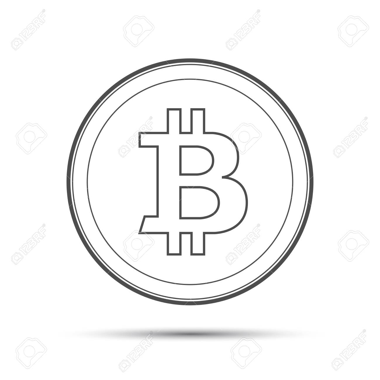 Icône De Bitcoin Simple Isolé Sur Fond Blanc, Pièce De Monnaie Crypto,  Illustration Vectorielle Clip Art Libres De Droits, Svg, Vecteurs Et  Illustration. Image 97202366