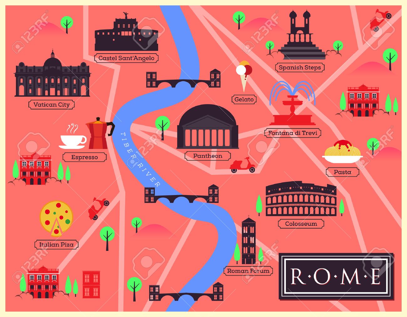 City Map Of Rome Italy Royalty Free Cliparts Vectors And Stock City Map Of Rome Italy Royalty Free Cliparts Vectors And Stock