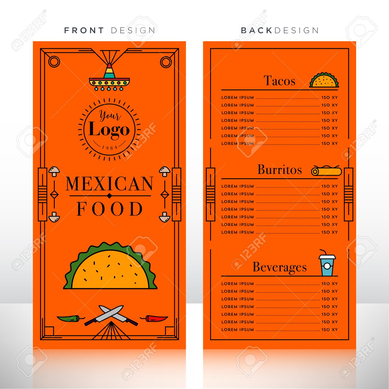 free food menu templates
