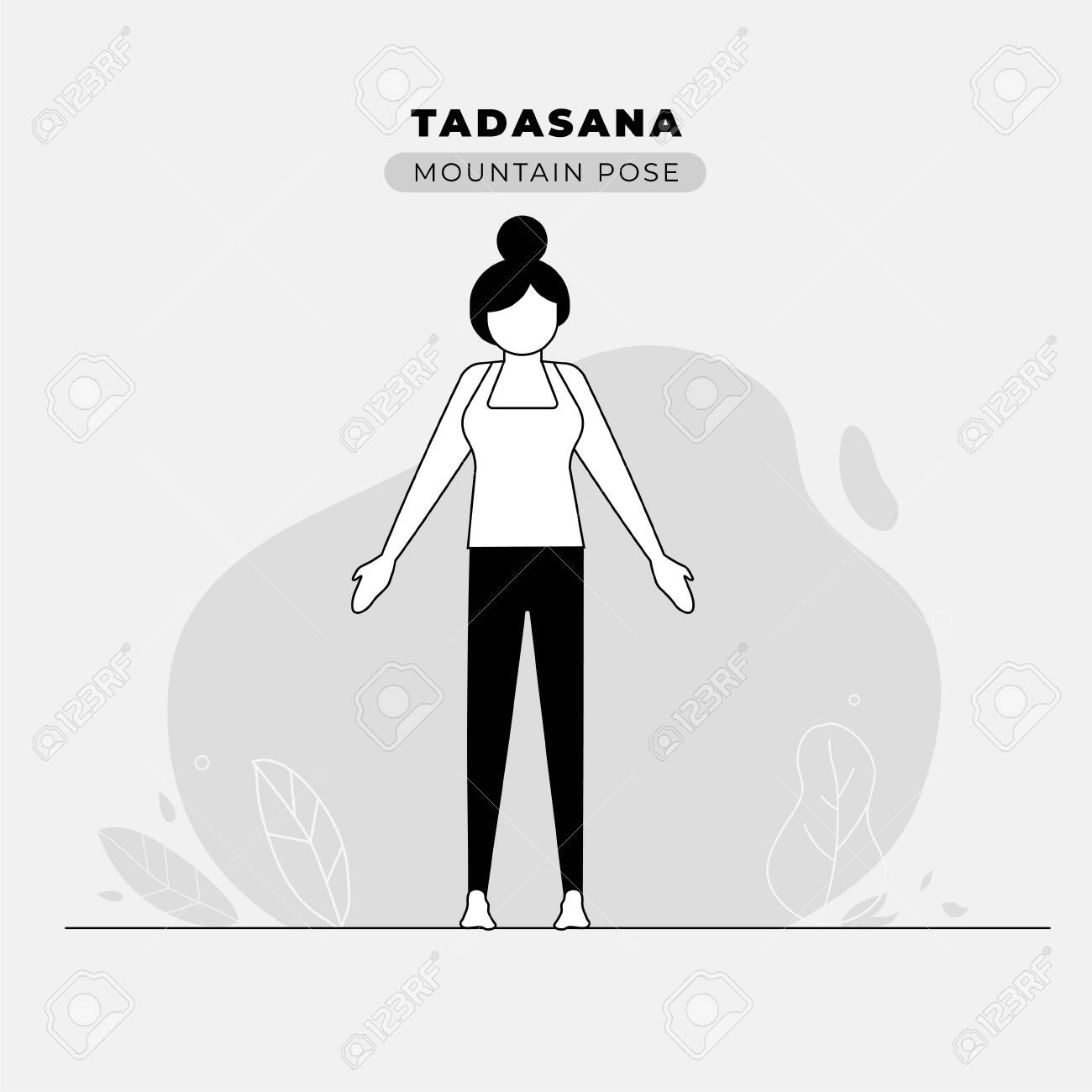 Mountain Pose Illustration Mountain Pose Illustration
