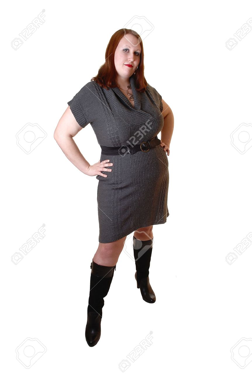 grey dress black boots