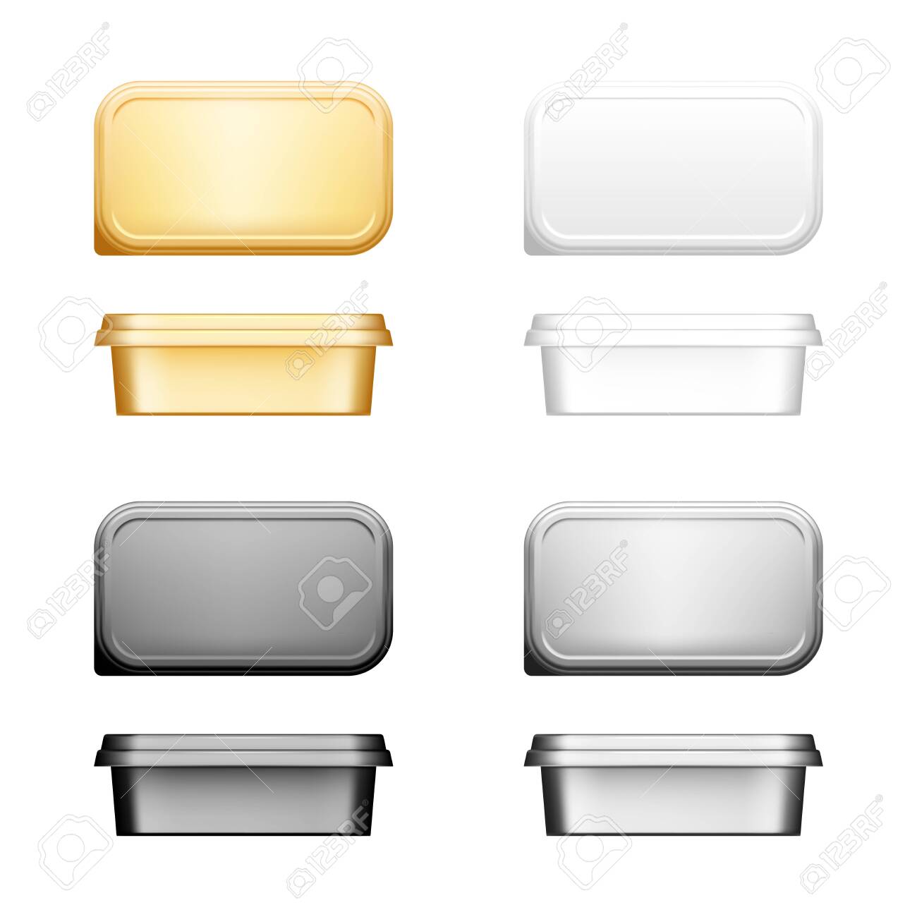Download Cheese Butter Or Margarine Container With Lid Mockup Front Royalty Free Cliparts Vectors And Stock Illustration Image 151945275
