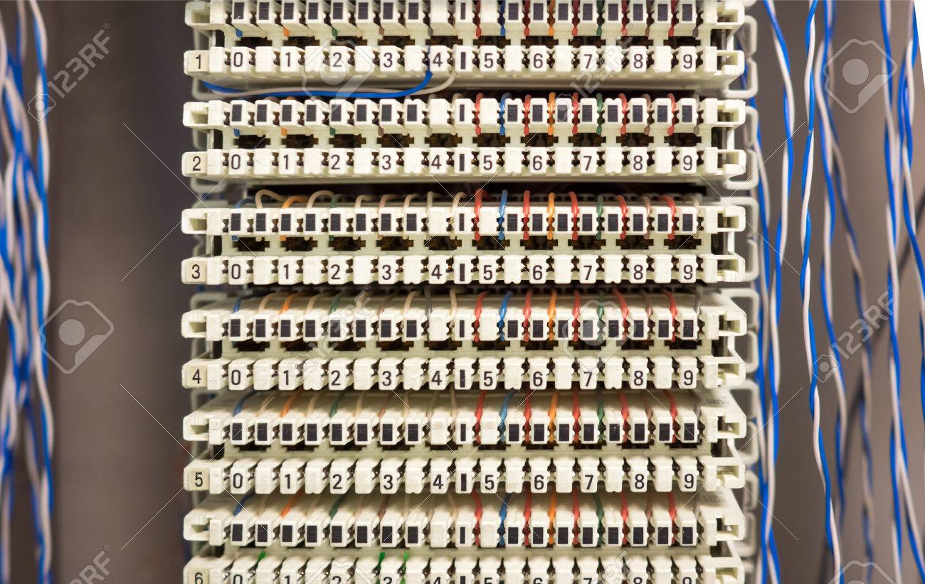 telephone switchboard panel and wires stock photo, picture and Telephone Wiring Board stock photo telephone switchboard panel and wires