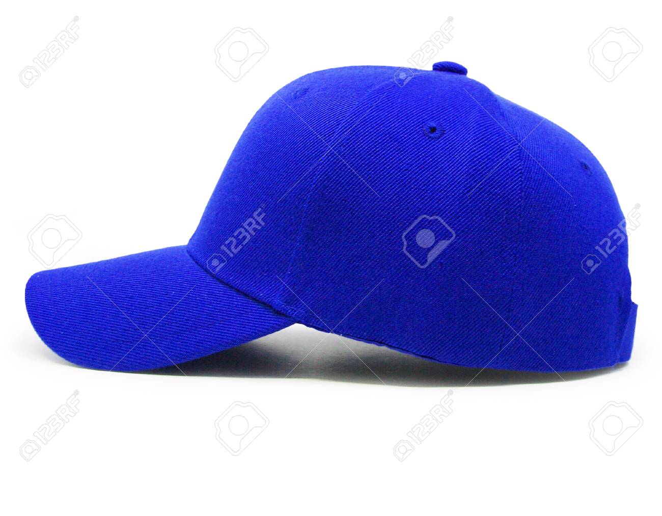 blue and white baseball hat