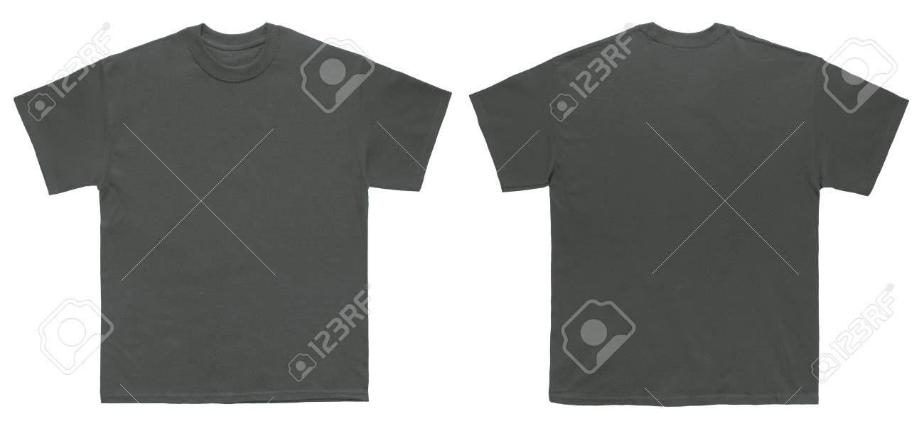 Download Blank T Shirt Color Charcoal Template Front And Back View On Stock Photo Picture And Royalty Free Image Image 100331254