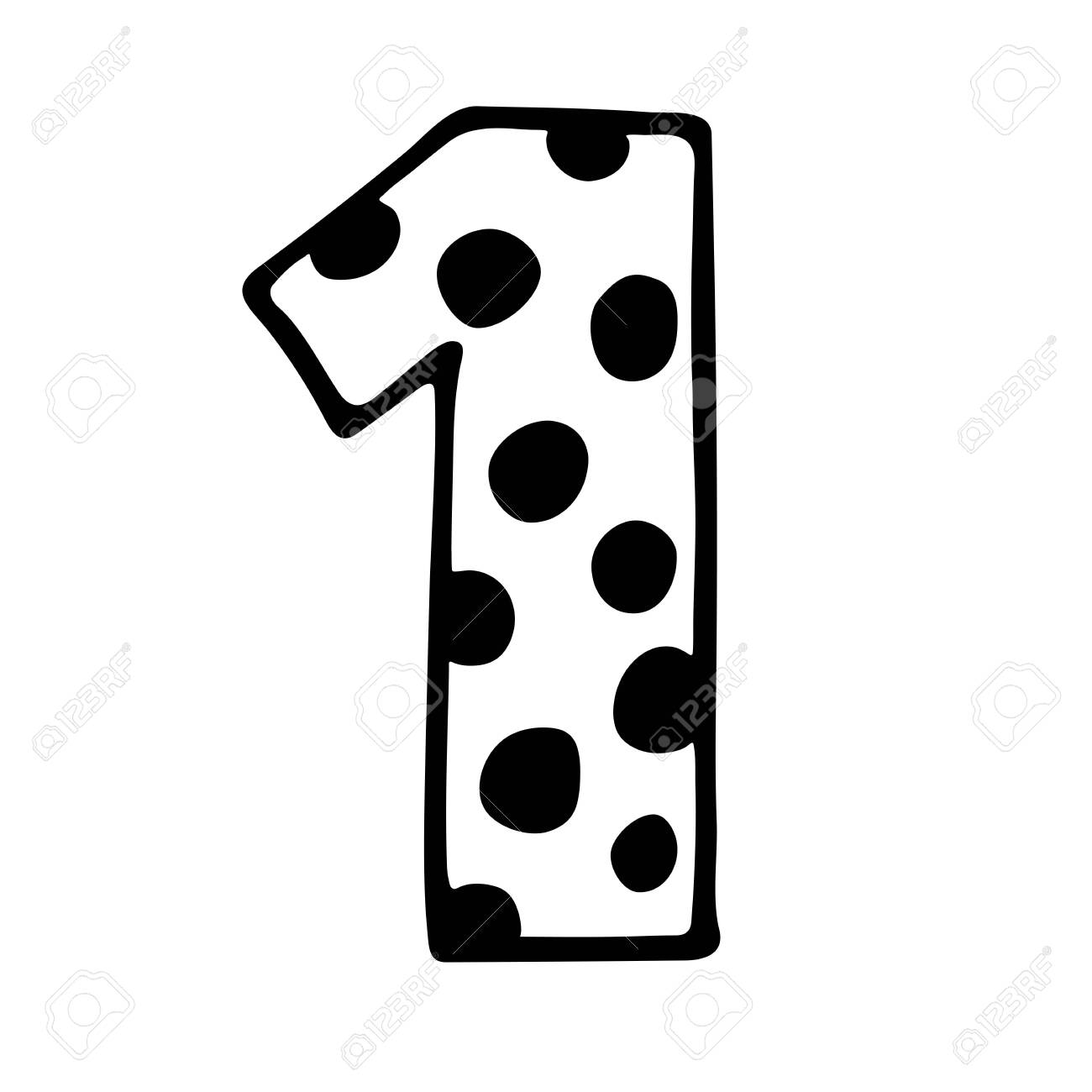 Cute Number 1. Hand Drown Vector One. Design For Baby Birthday, Baby Party Invitation, Sticker, Greeting Card, Shirt Print. Happy First Birthday. 1th Anniversary Celebration Template. Royalty Free SVG, Cliparts, Vectors, and cute-number-1-hand-drown-vector-one-design-for-baby-birthday-baby-party-invitation-sticker-greeting-card-shirt-print-happy-first-birthday-1th-anniversary-celebration-template-royalty-free-svg-cliparts-vectors-and