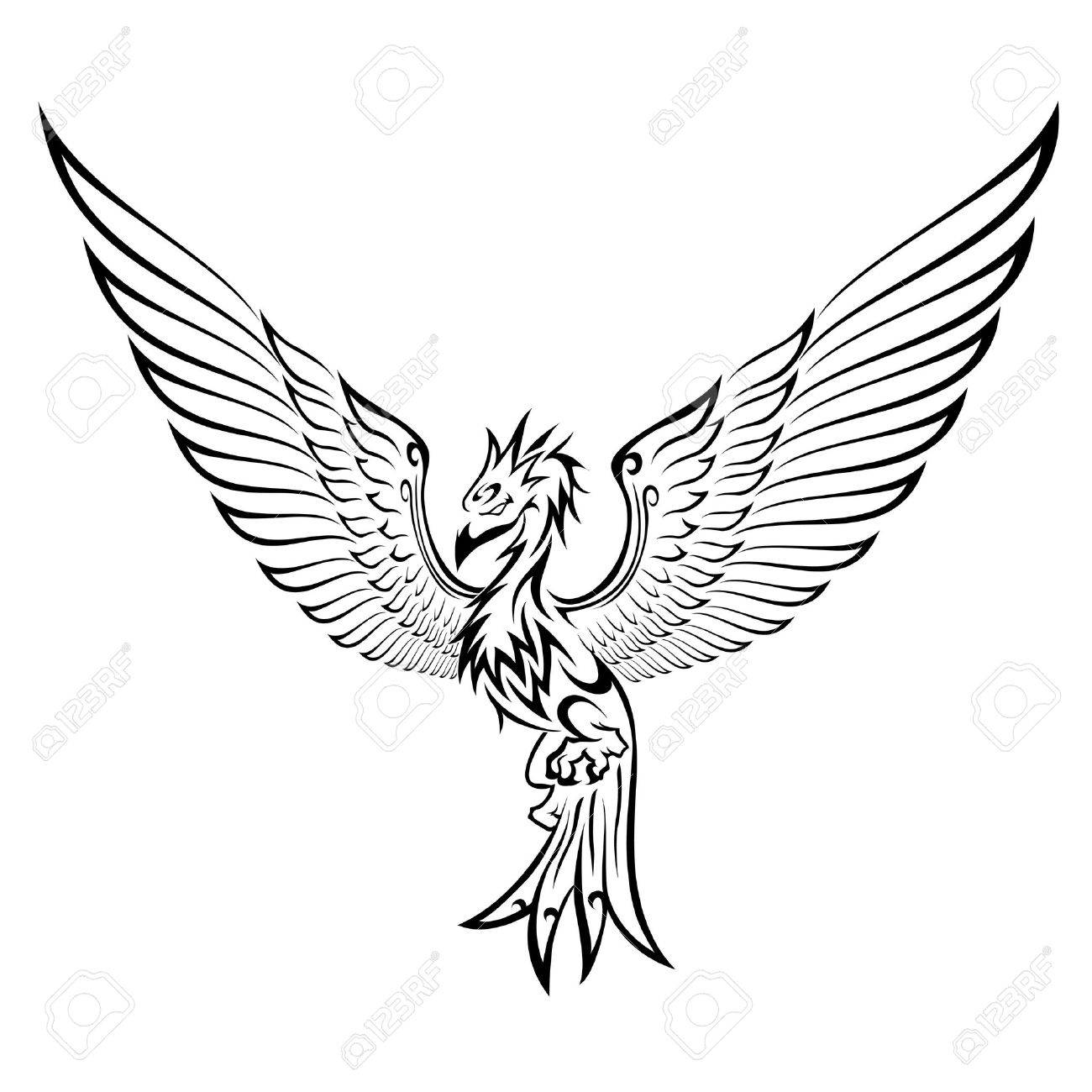 フェニックスのタトゥー のイラスト素材 ベクタ Image