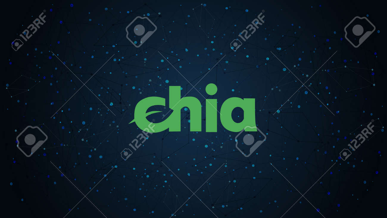 Chia Network XCH Token Symbol Of The DeFi Project Cryptocurrency Theme On A  Blue Polygonal Background. Cryptocurrency Logo Icon. Decentralized Finance  Programs. Vector. Royalty Free SVG, Cliparts, Vectors, and Stock  Illustration. Image