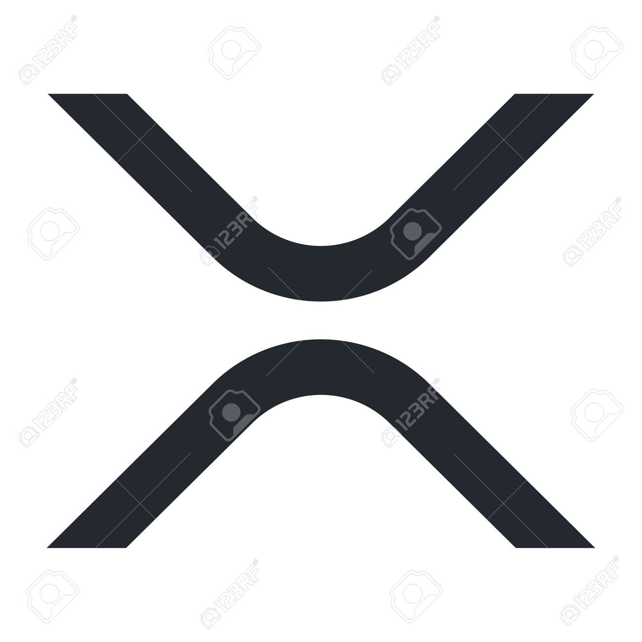 리플 Xrp 토큰 기호 암호화폐 로고 동전 아이콘 흰색 배경 벡터 일러스트 레이 션에 고립 로열티 무료 사진, 그림, 이미지 그리고  스톡포토그래피. Image 170670005