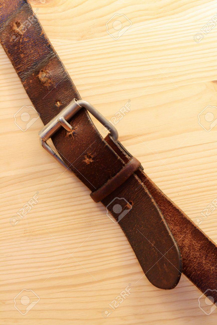 old leather belt