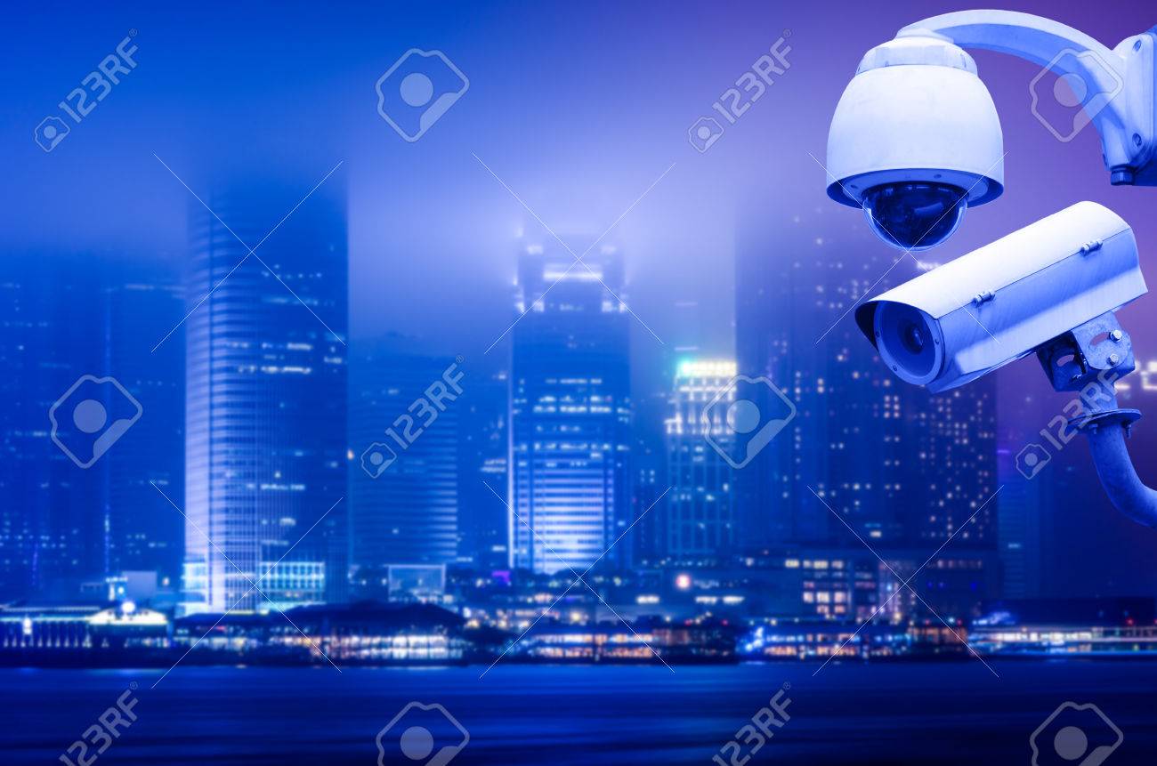 Surveillance Security Camera or CCTV over city - 44475921 Surveillance Security Camera or CCTV over city - 44475921