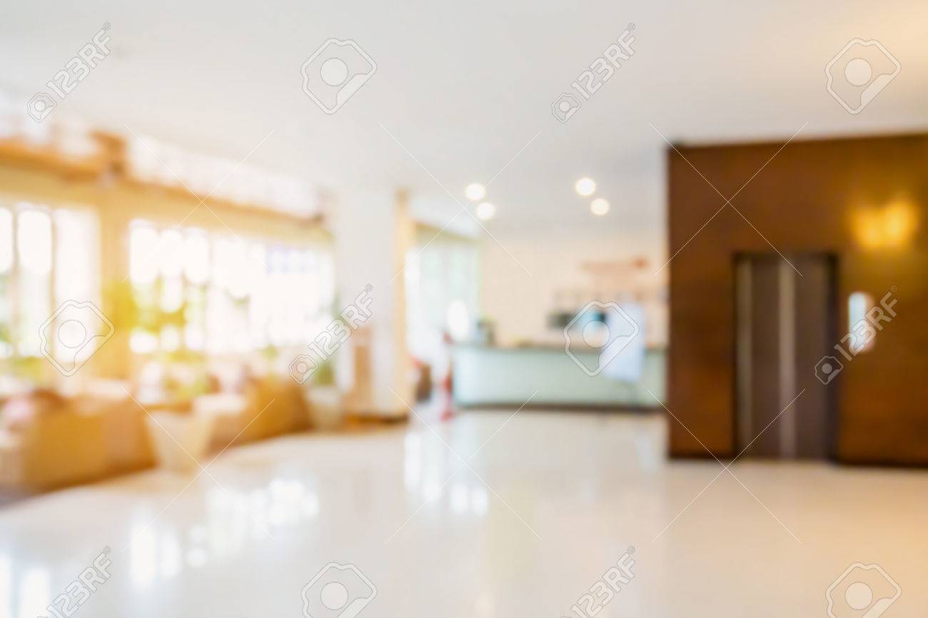 ホテルのフロント ロビーは 背景をぼかし の写真素材 画像素材 Image