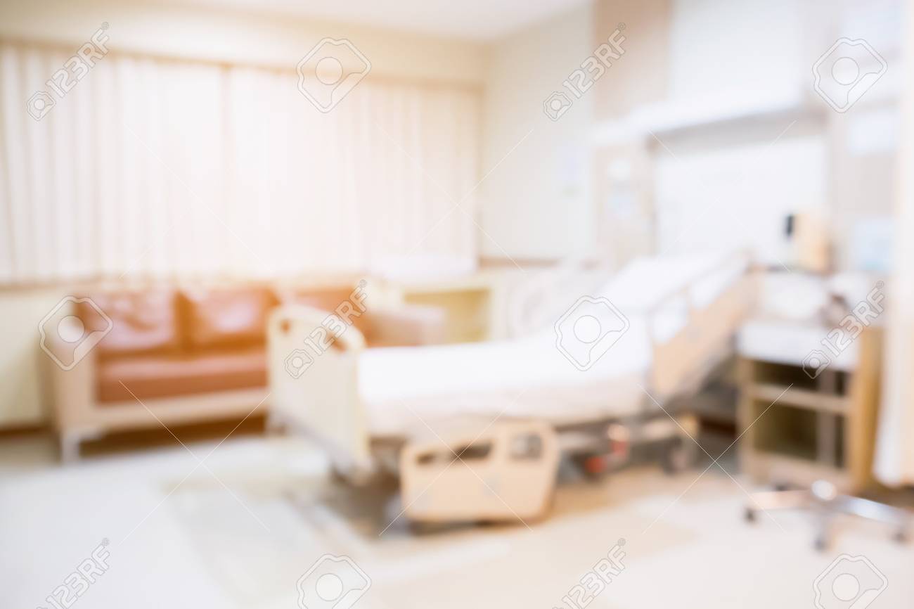 Abstract Blur Hospital Room Interior With Medical Bed For Background Stock  Photo, Picture And Royalty Free Image. Image 77093032.