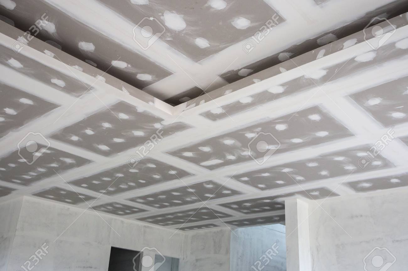Gypsum board ceiling installation Gypsum board ceiling installation