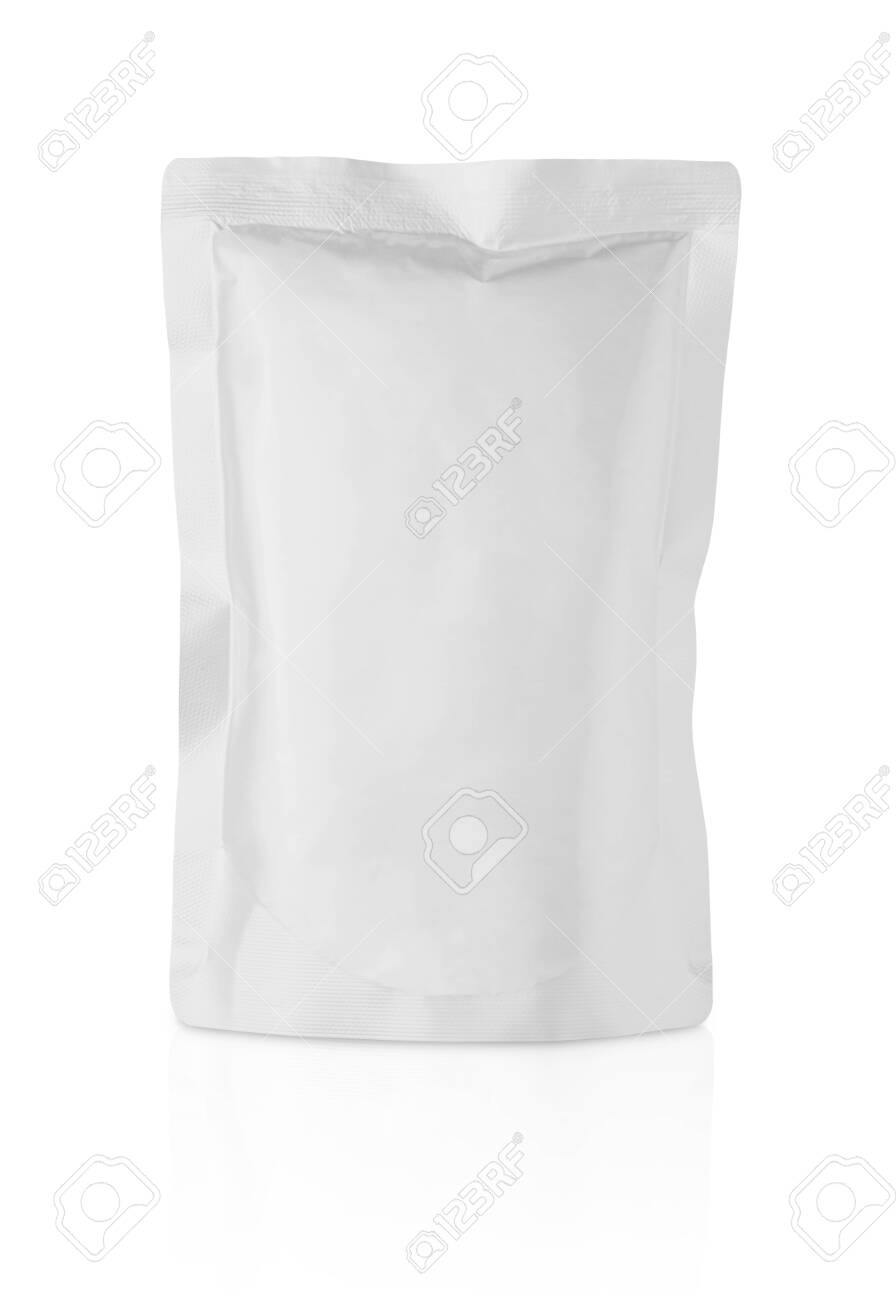 Download Blank White Aluminium Foil Plastic Pouch Bag Sachet Packaging Stock Photo Picture And Royalty Free Image Image 149107146 PSD Mockup Templates