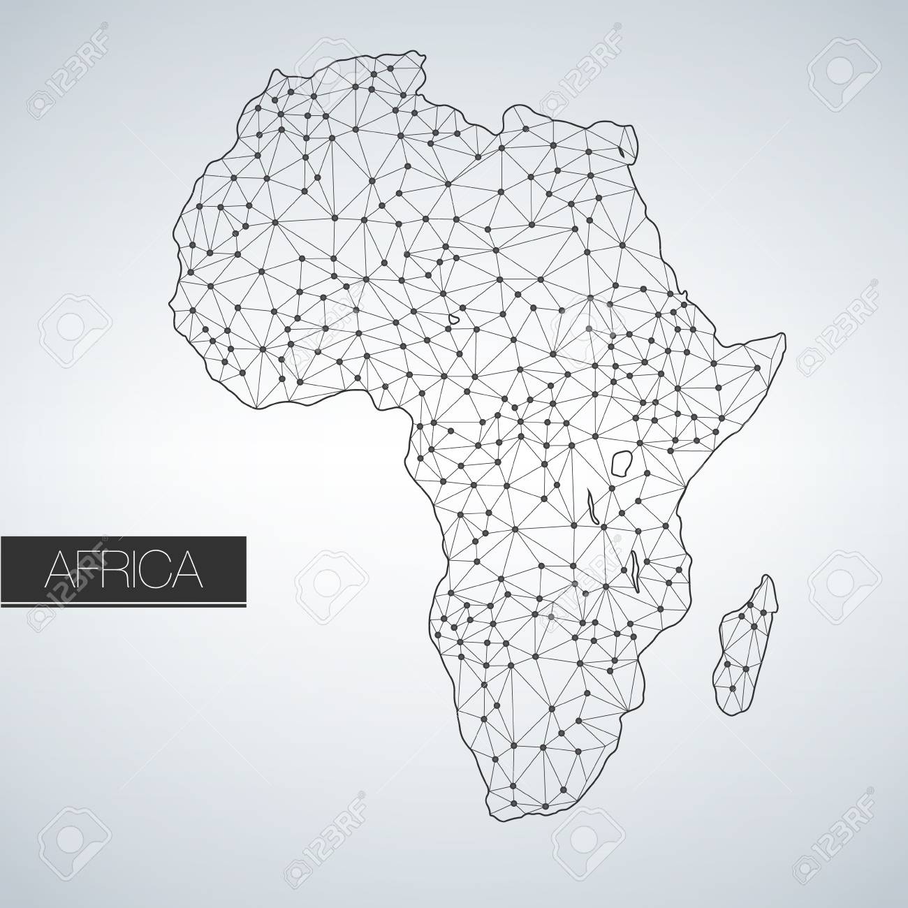 geometric africa madagascar continent light version clean design continent template