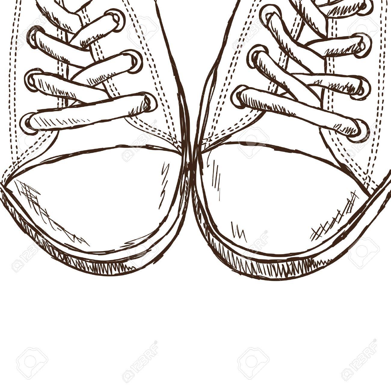 Illustration Of Sketchy Sneakers Hand Drawn Picture Royalty Free Cliparts Vectors And Stock Illustration Image