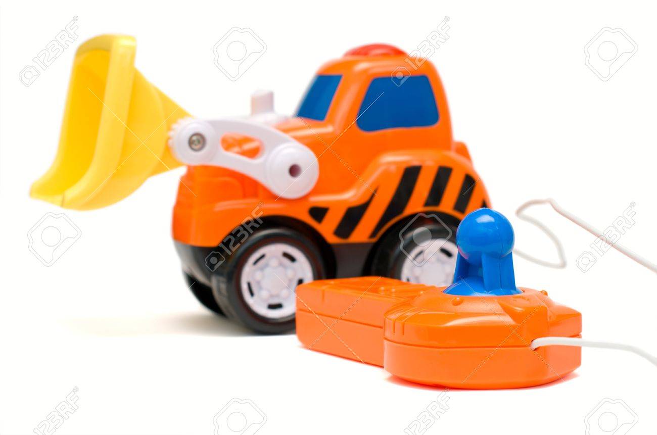 orange excavator toy
