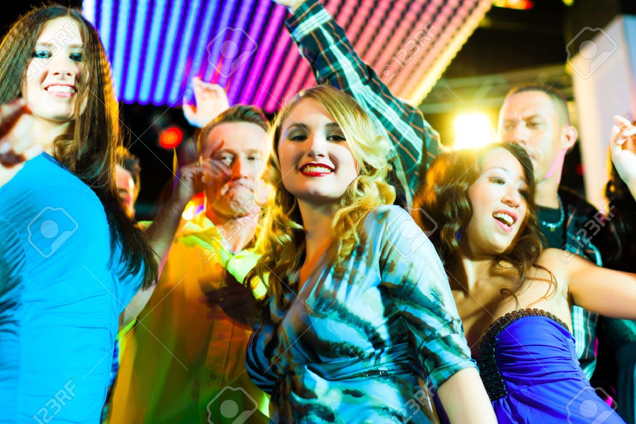 As a girl to dance at a disco and in a club As a girl to dance at a disco and in a club