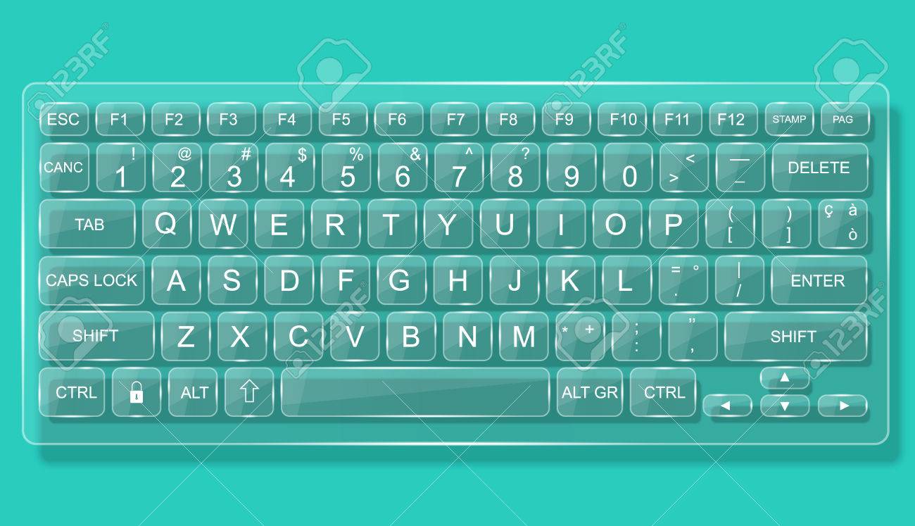 Keyboard Pc Mac Glass Whit Shadow Green Water Royalty Free Cliparts Vectors And Stock Illustration Image 39728363