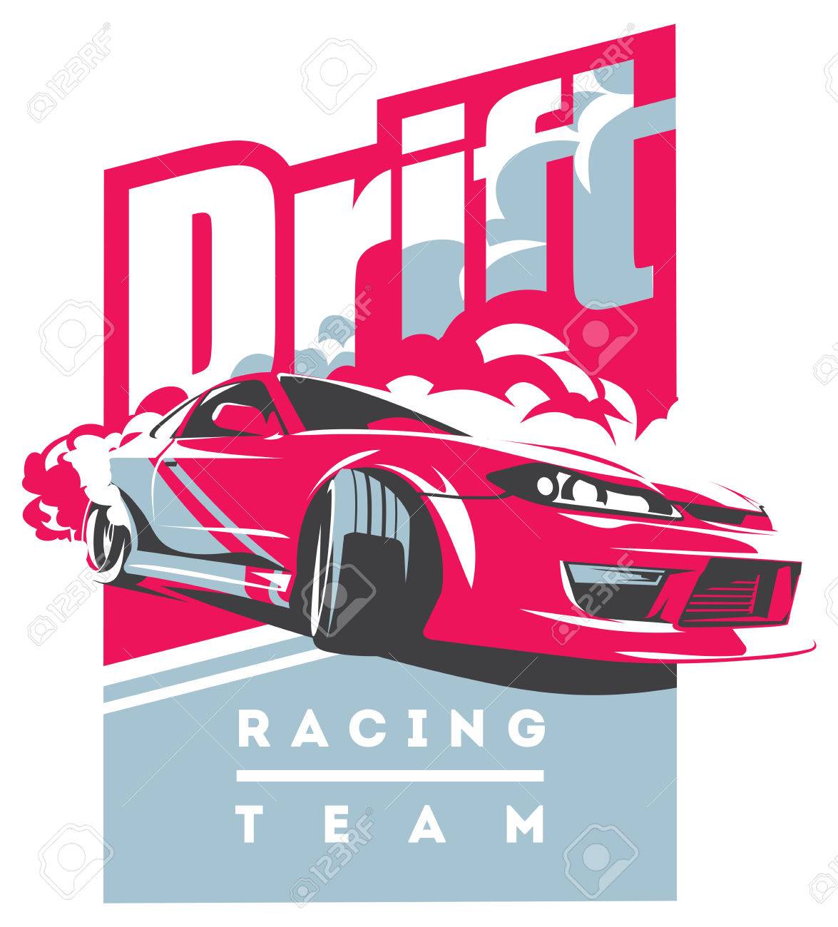 burnout car japanese drift sport car jdm racing team