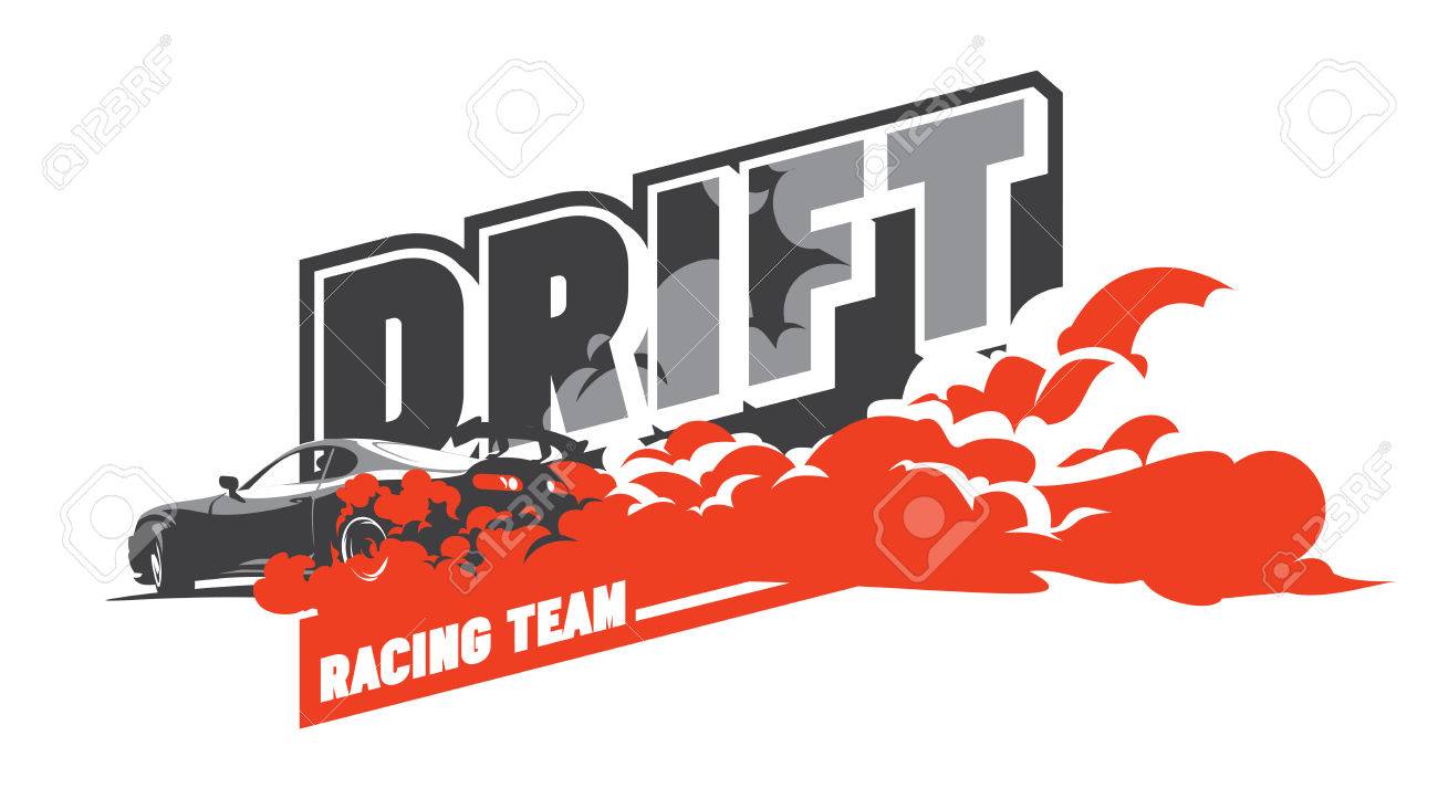 バーンアウト車 日本ドリフト スポーツ車 通りのレース Jdm レーシング チーム ターボチャー ジャー チューニングします のイラスト素材 ベクタ Image